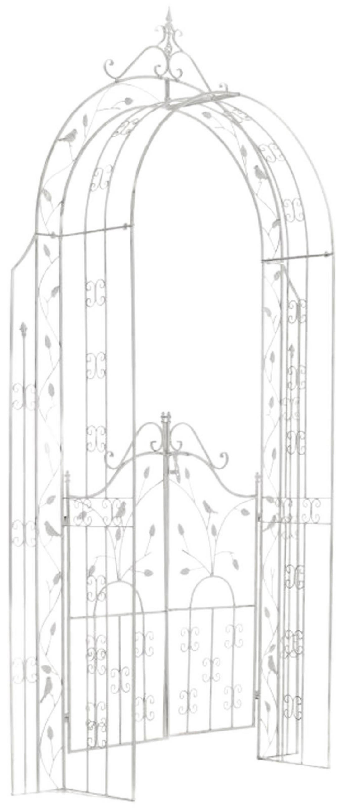 ROSENBOGEN Guam antik weiß - Weiß, Metall (144/270/36cm) - TPFLiving