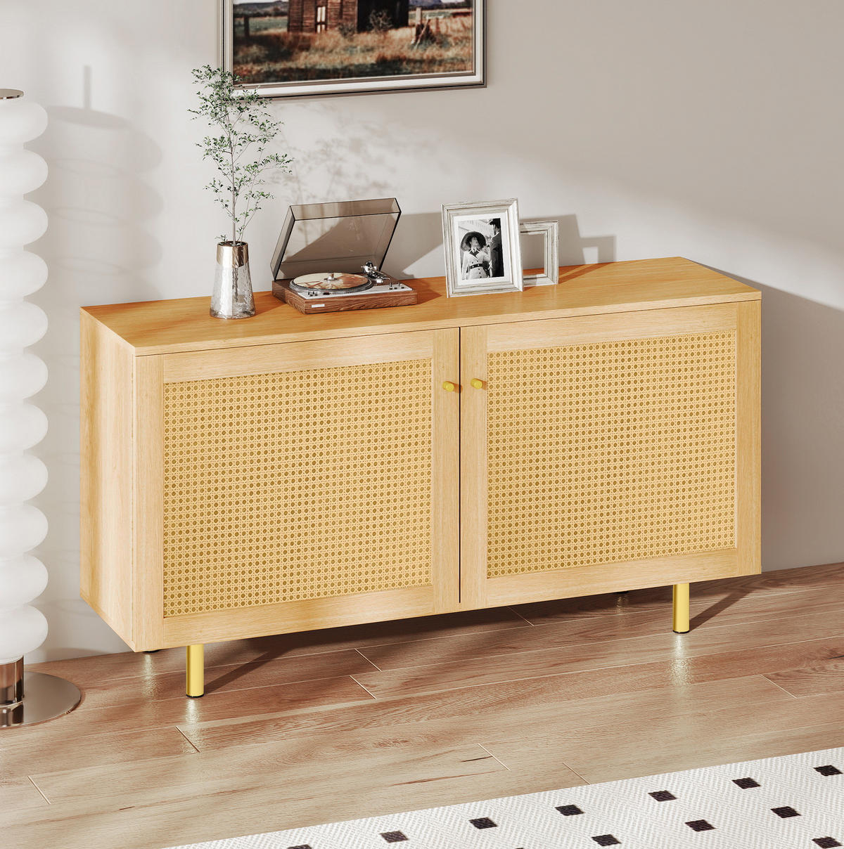 SIDEBOARD 120/40/63 cm Natur aus MDF mit Rattangeflecht - Naturfarben, Holzwerkstoff (40/63/120cm) - OKMYHOME