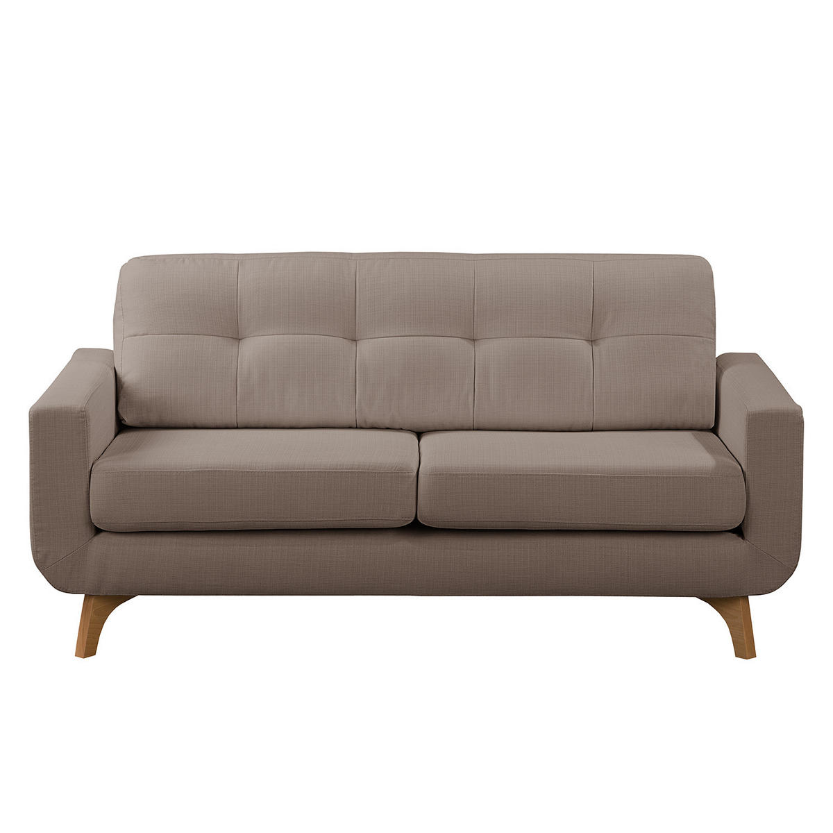 2-SITZER SOFA - Strukturstoff - Cappuccino, Textil (178/88/90cm) - home24