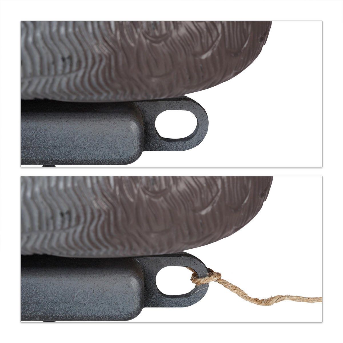 KACHNA na rybníku - antracitová, plast (40/15/18.5cm) - Relaxdays