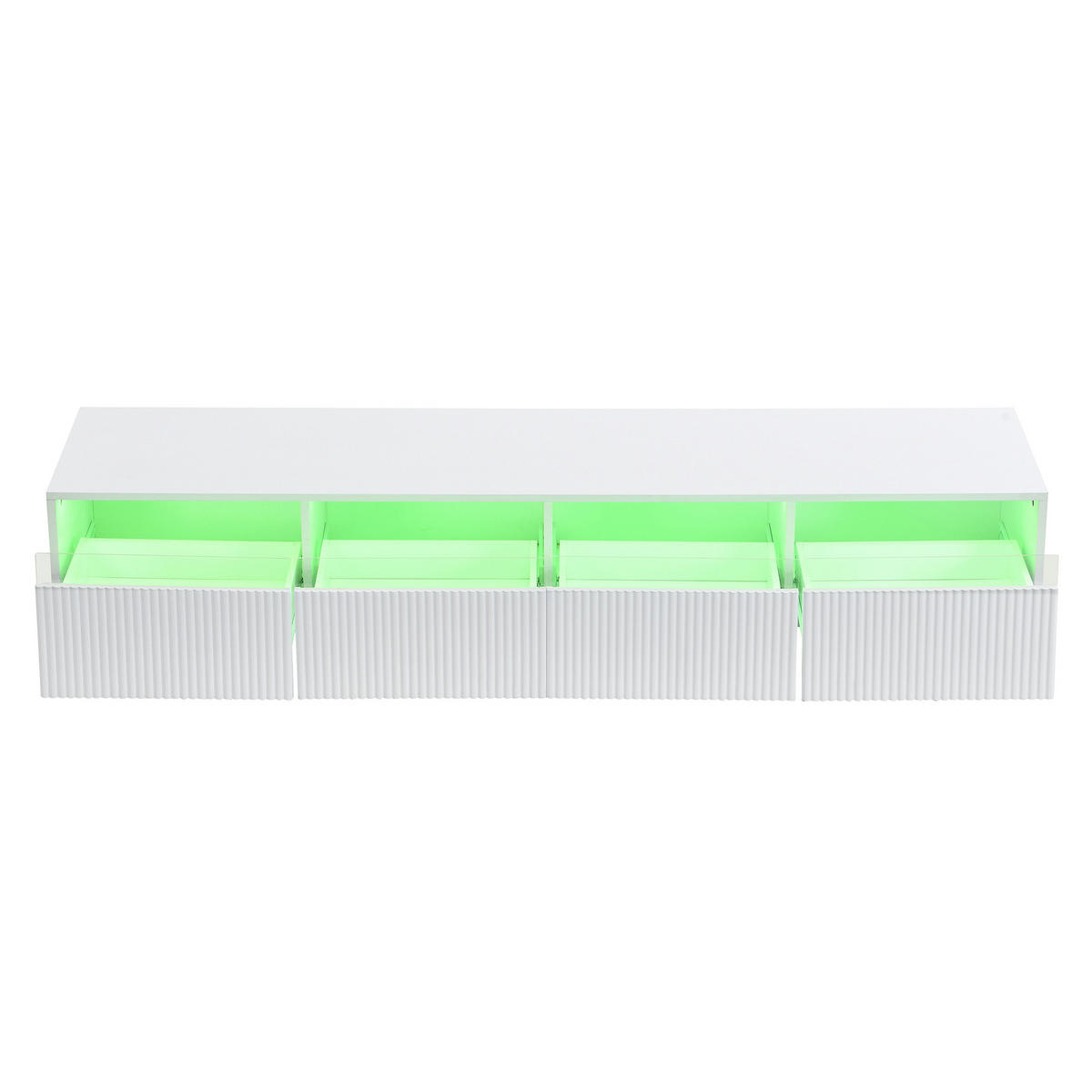 TV-LOWBOARD 178/35/45 cm mit 4 Schubladen und Kabeldurchlass in Weiß - Weiß, Holzwerkstoff (178/45/35cm) - BEAOK