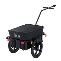 FAHRRADANHÄNGER DE-18132 2-in-1, 70L Ladekapazität Schwarz - Schwarz, Metall (59/80/144cm) - ComfortXL
