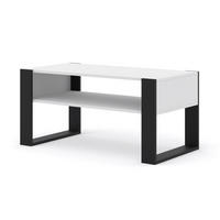 COUCHTISCH Weiß, Schwarz 100/47,5/50 - Schwarz/Weiß, Holzwerkstoff (50/100/48cm) - RAUMHIRSCH FURNITURE