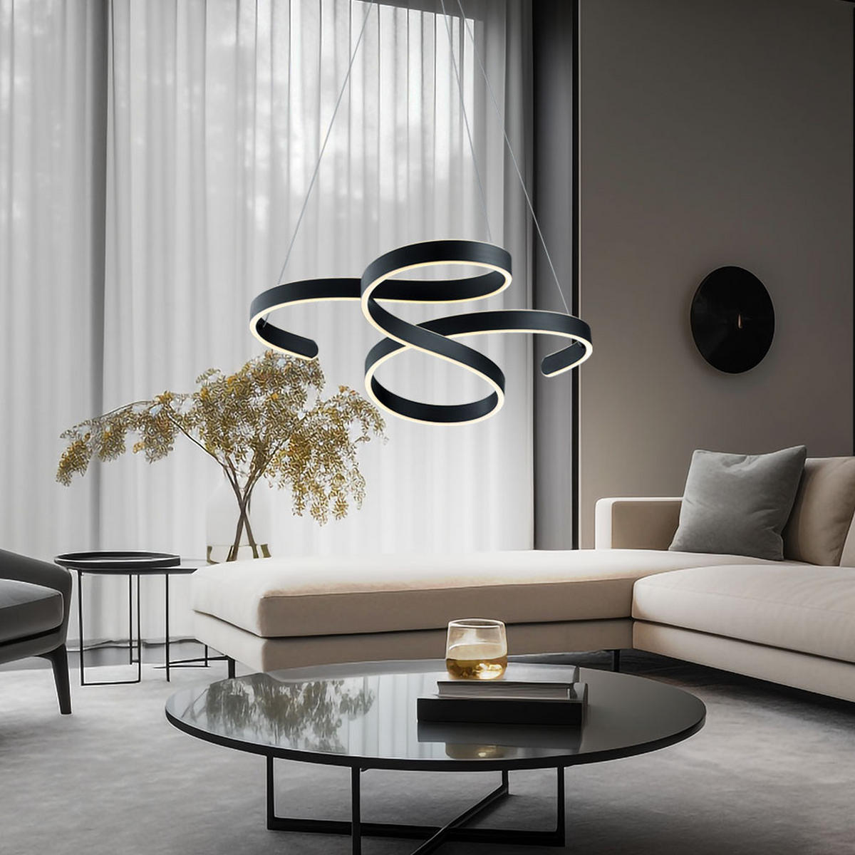 LED HÄNGELEUCHTE Francis Anthrazit - Anthrazit, Metall (72/68/150cm)