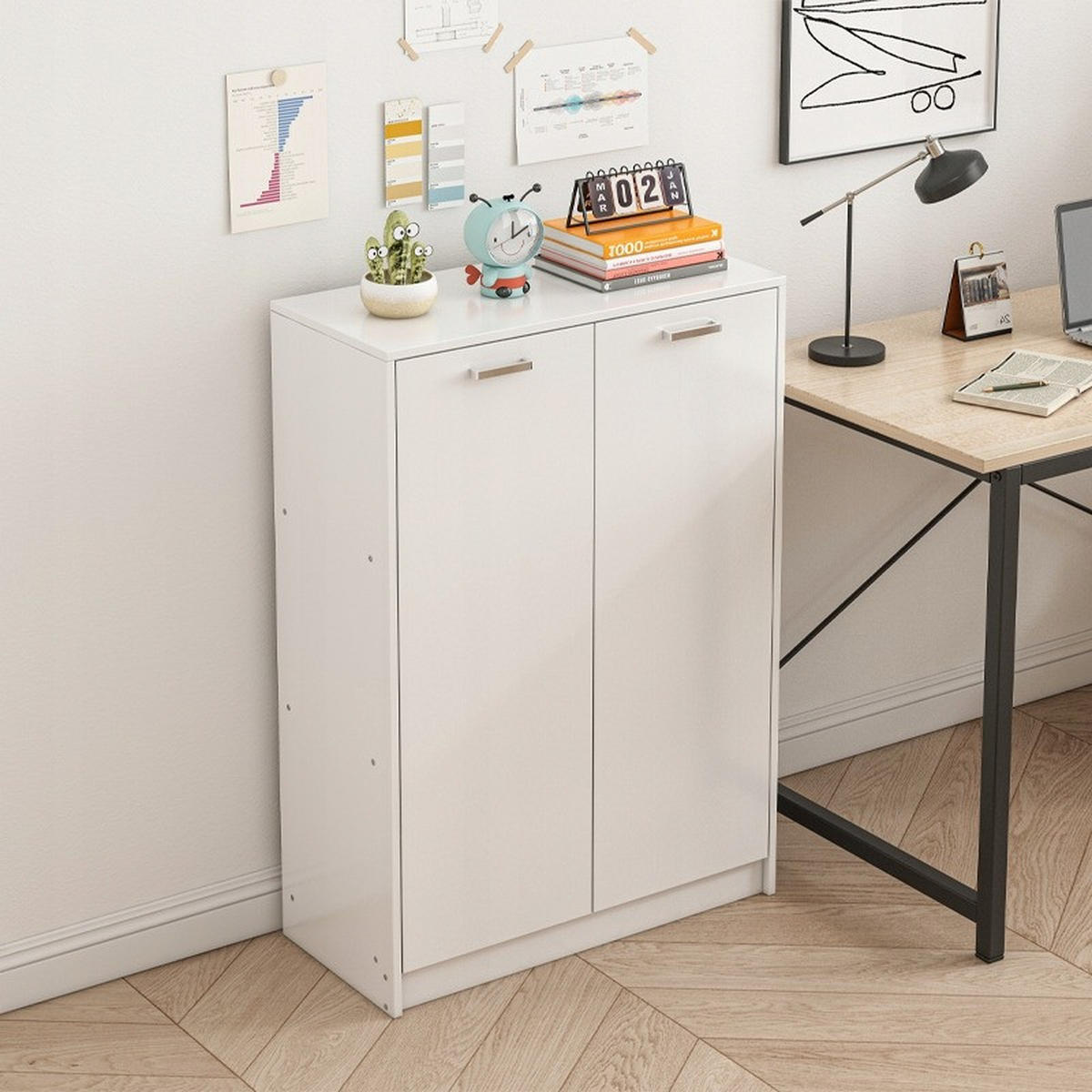 BÜCHERREGAL, weiß 77/35/108 cm - Weiß, Holzwerkstoff (77/108/35cm)