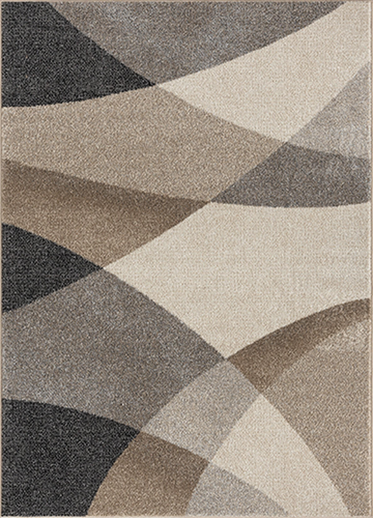 TEPPICH Niederflor Abstrakt THUR Polypropylen Grau 140 x 200 cm - Beige, Textil (140/200cm) - KADIMA DESIGN