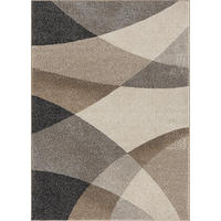 TEPPICH Niederflor Abstrakt THUR Polypropylen Grau 140 x 200 cm - Beige, Textil (140/200cm) - KADIMA DESIGN