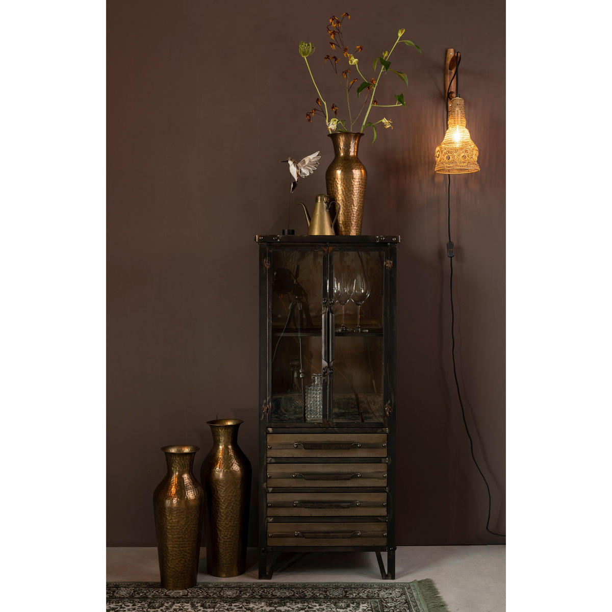 WANDLEUCHTE Alen Gold - Goldfarben, Metall (17/47/18cm) - Housecraft Living