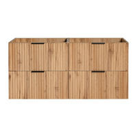 WASCHBECKENUNTERSCHRANK - 120 cm x 46 cm - Holz, Platte - Naturfarben Hell - ZEVARA - Naturfarben, Holz (120/57/46cm) - Vente-Unique