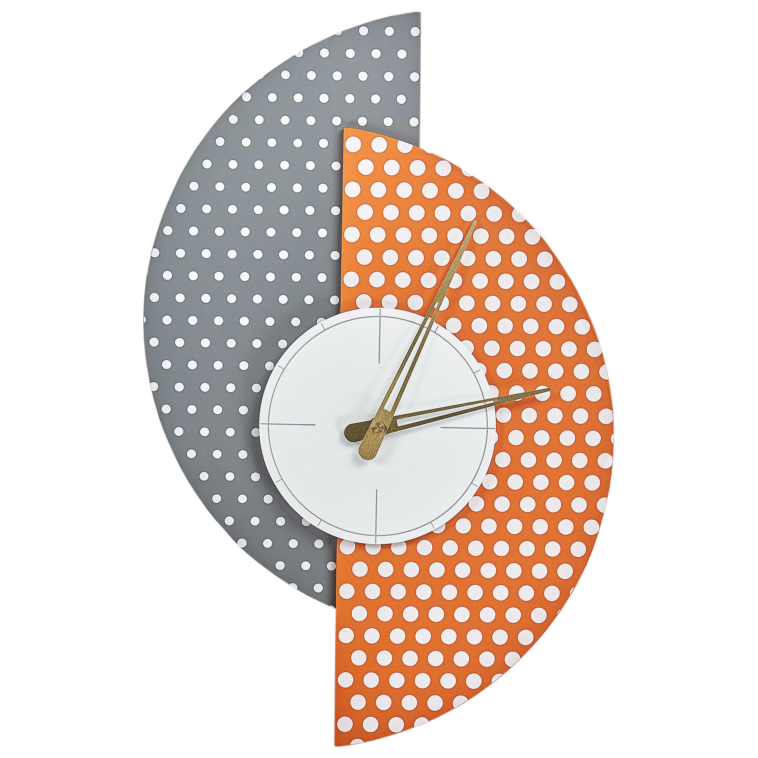 WANDUHR Grau/Orange/Weiß/Gold Chalais - Goldfarben/Orange, Holzwerkstoff (29/47/1cm) - Beliani