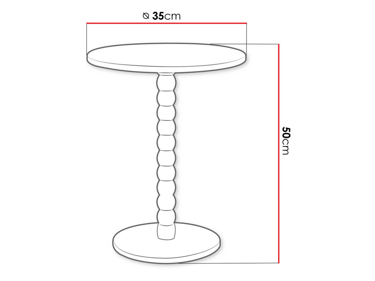 COUCHTISCH Simkon - Schwarz, Holz (35/35/50cm) - MIRJAN24