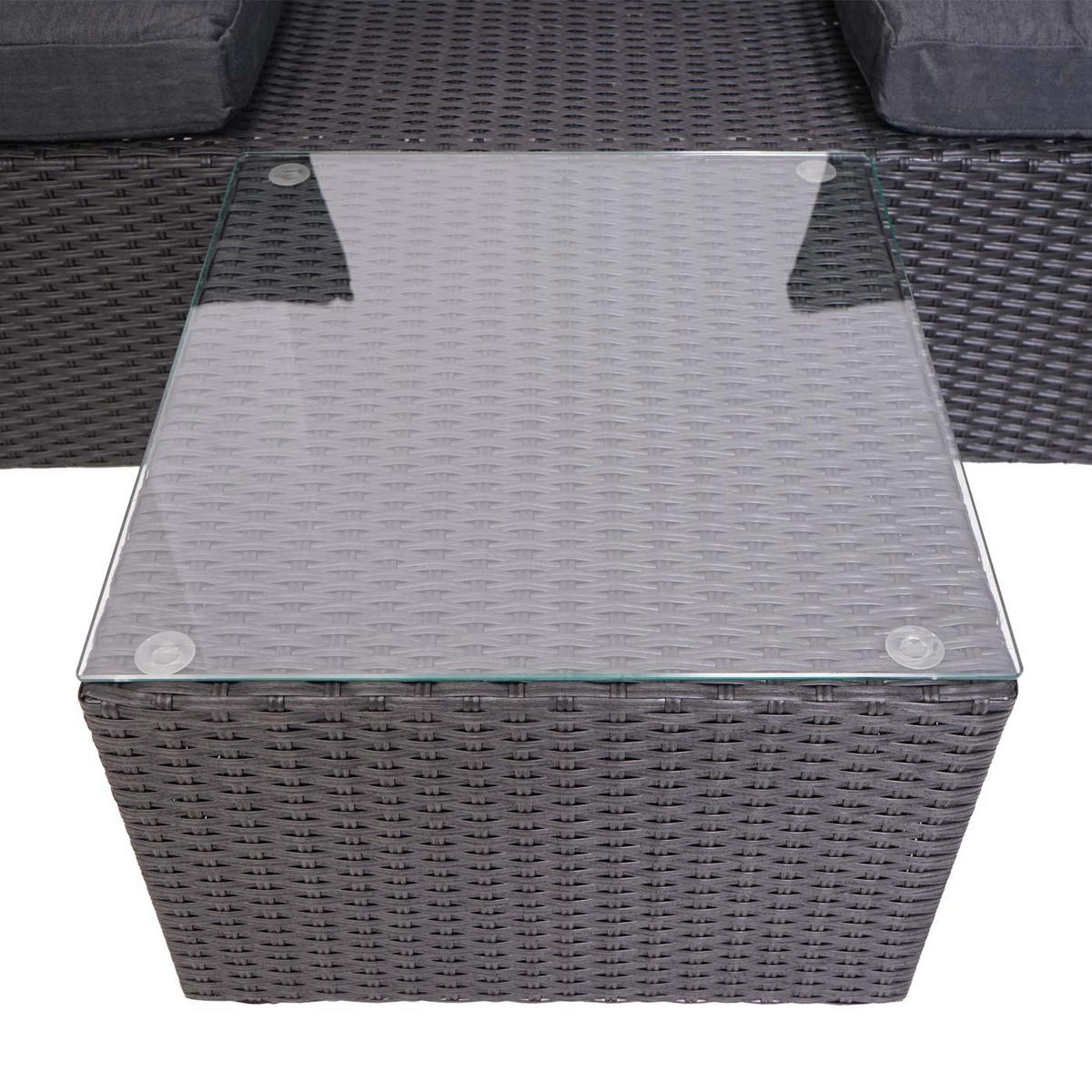 GARTENSET 3in1 Anthrazit Kissen Dunkelgrau - Anthrazit, Metall - PROREGAL
