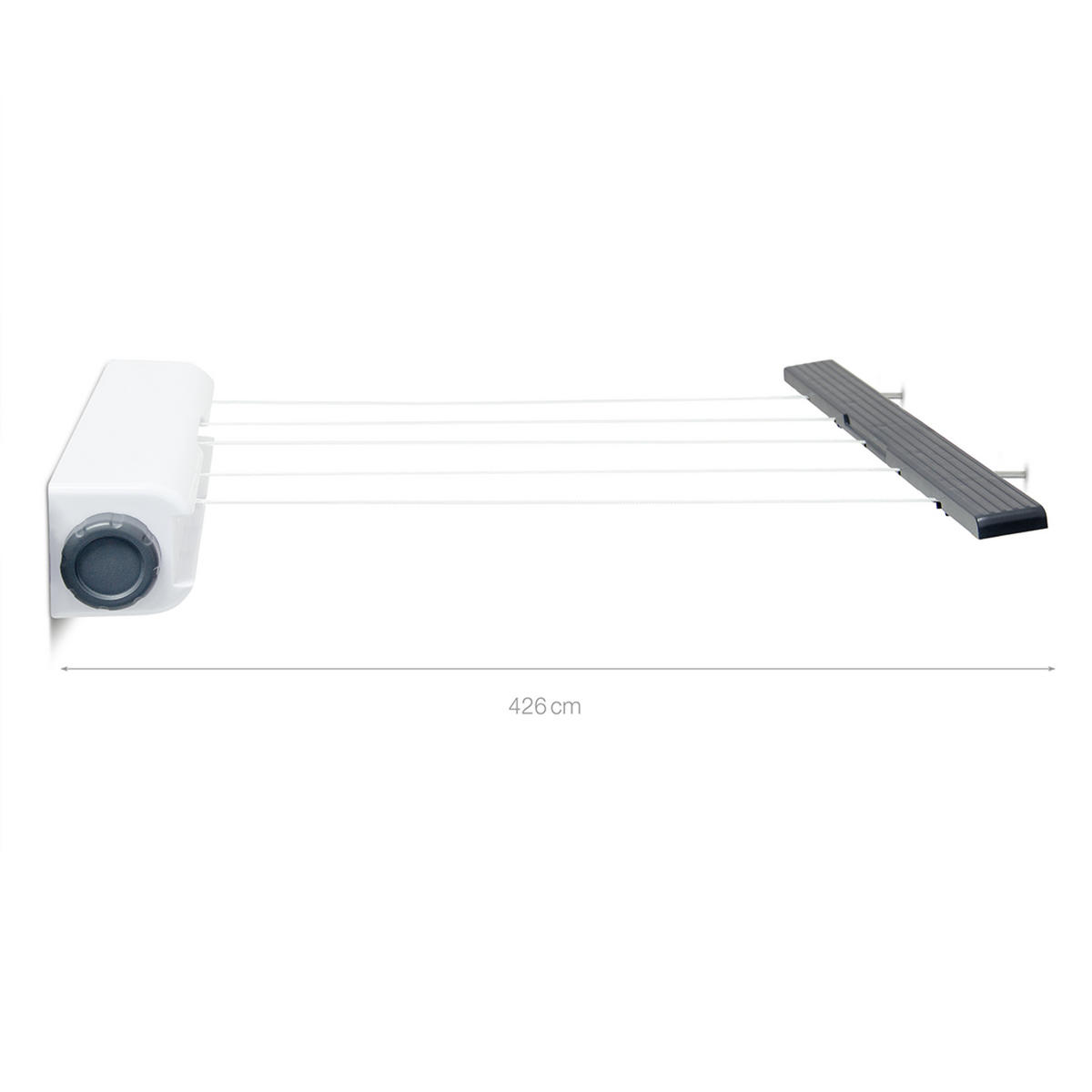 SUŠIČKA na stenu - viacfarebná, kov/textil (7.5/7/416.5cm) - Relaxdays