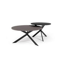 COUCHTISCH Libre Chicago Concrete Dunkelgrau / Schwarz (2er-Set) - Dunkelgrau/Schwarz, Holz/Holzwerkstoff (75/133/42cm) - Feldmann-Wohnen