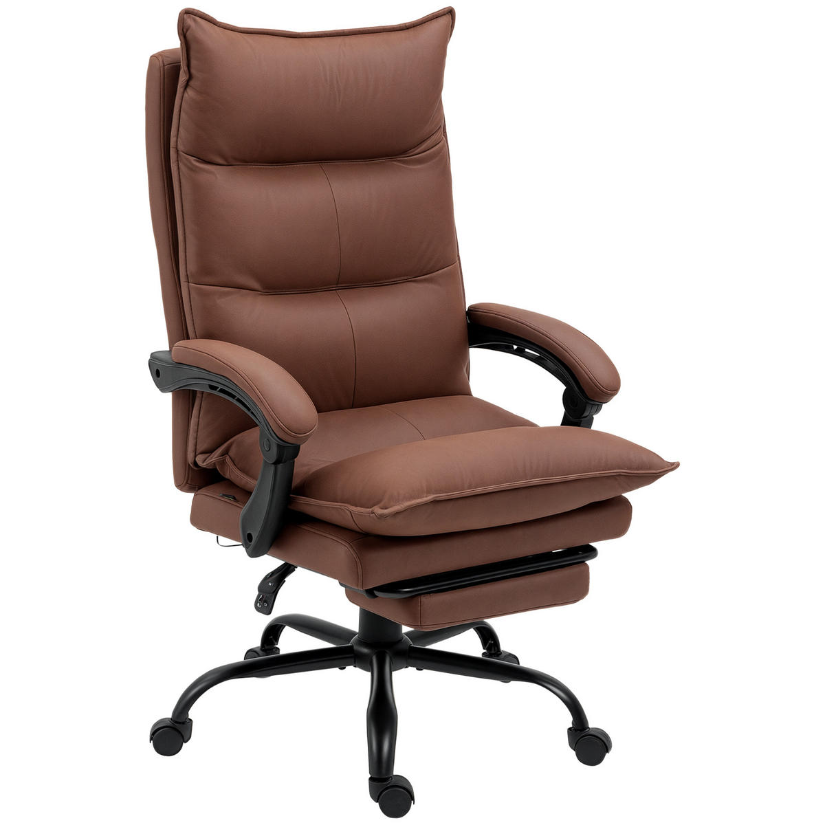 CHEFSESSEL DE-05220 Massage, Heizung & Fußstütze Braun - Braun, Metall (74/121.5/66cm) - ComfortXL