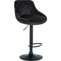 BARHOCKER Stoff schwarz - Schwarz, Textil/Metall (46/83/49cm) - CLP