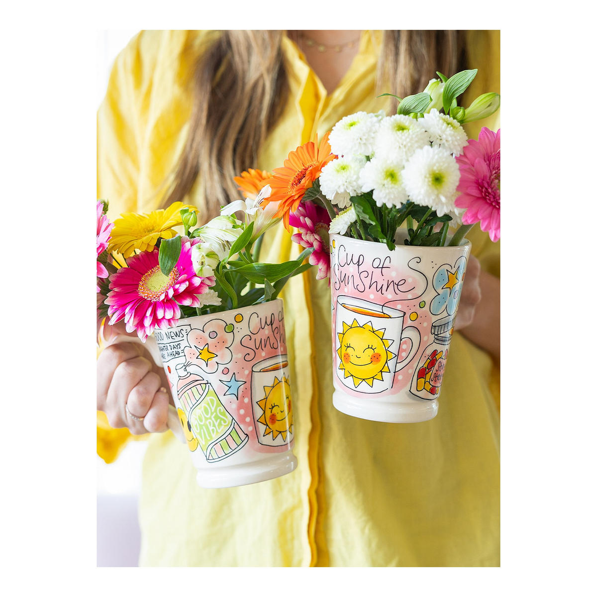 MAZAGRAN-BECHER Tasse voller Sonnenschein in Bunt - 500 ml - Multicolor, Keramik (0.5L) - Blond Amsterdam
