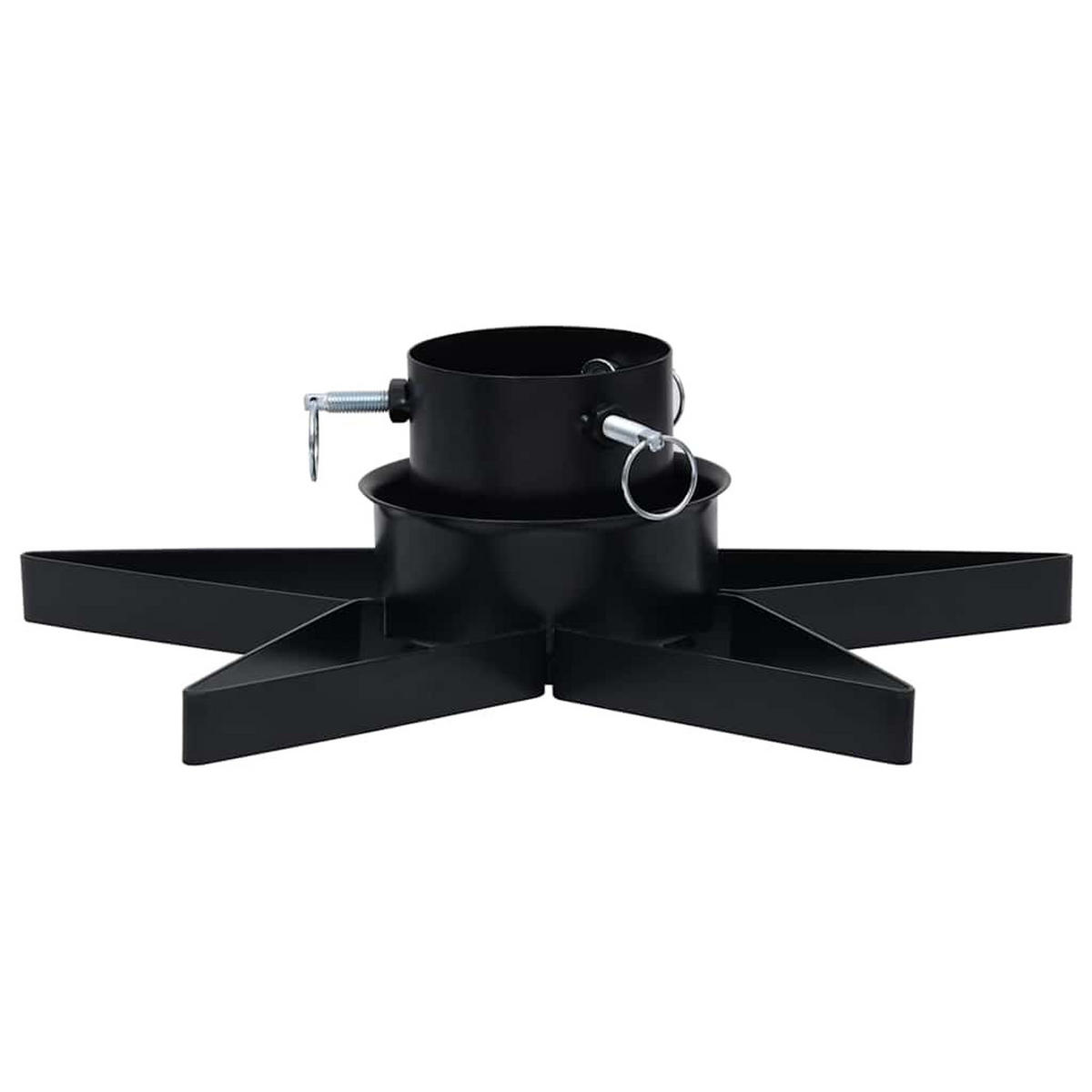 CHRISTBAUMSTÄNDER Schwarz 47/47/13,5 Cm - Schwarz, Metall (47/13.5/47cm) - vidaXL