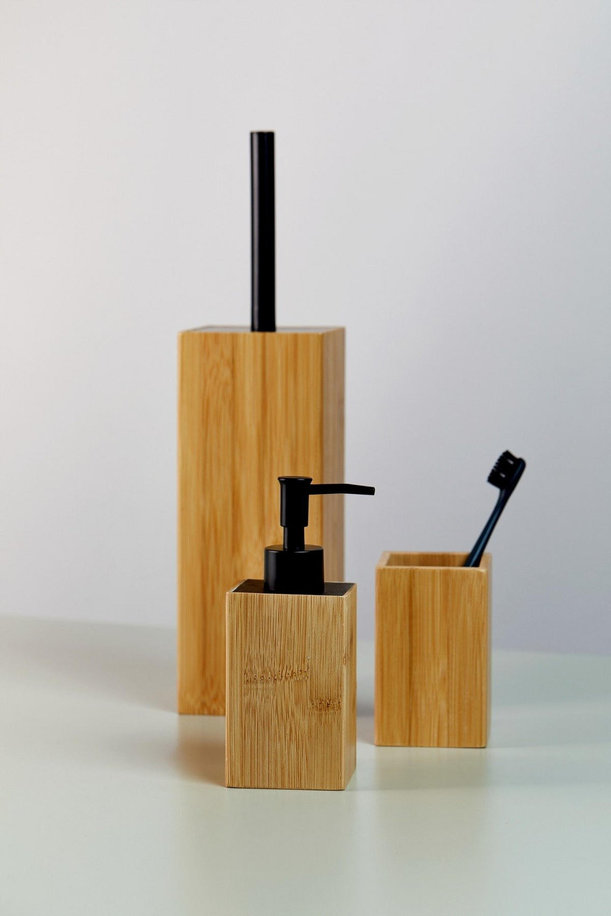 WC-BÜRSTE Bambus 10/10/38 cm - Braun, Naturmaterialien (10/38/10cm) - Wenko