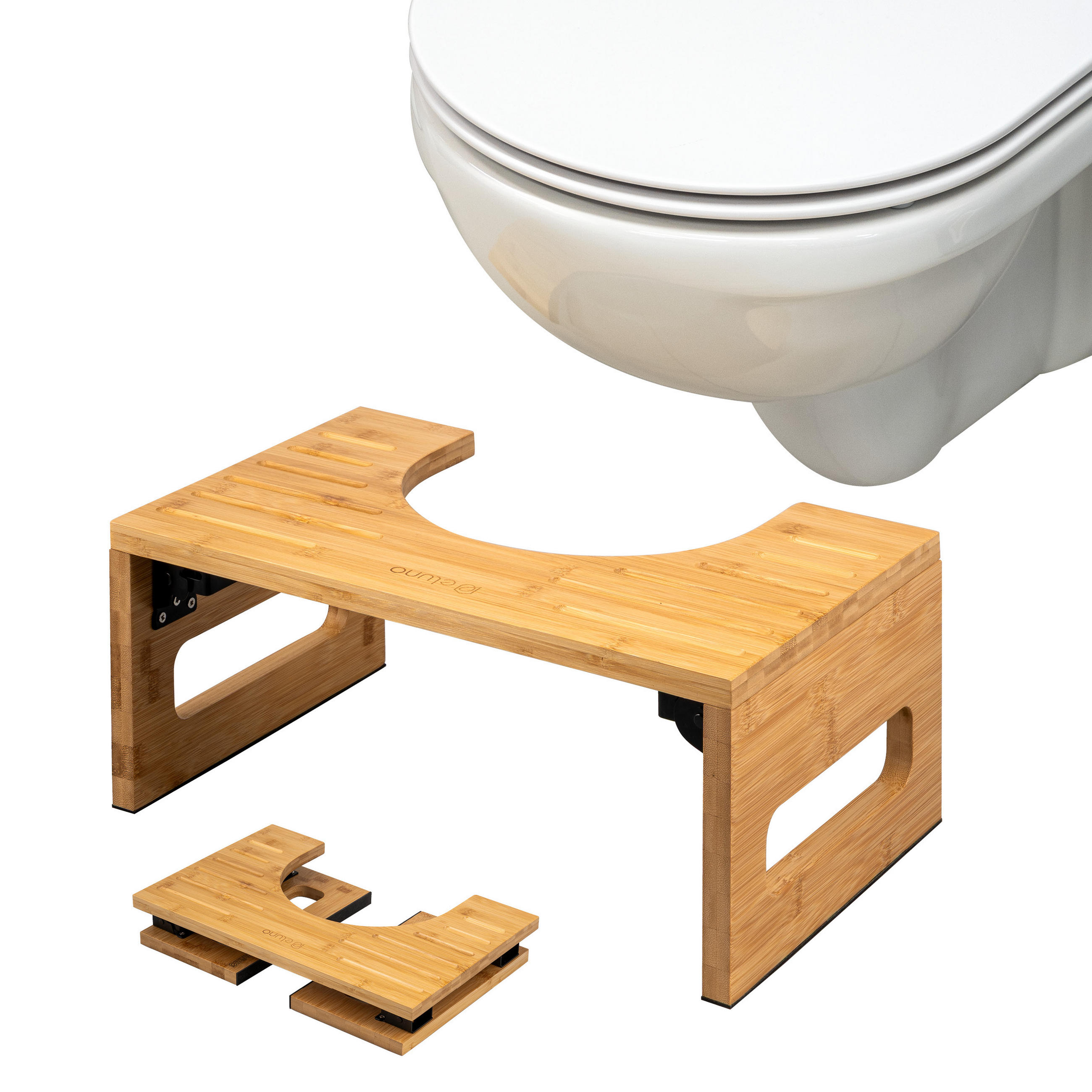 eluno Toilettenhocker Natur 43.5x18.5x28 cm