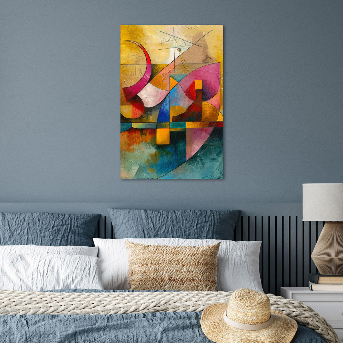 POSTER Kunst - Abstrakt - Modern 40x60 cm - Gelb, Papier (40/60/0.1cm) - MuchoWow