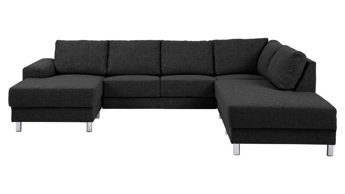 ECKSOFA anthrazitgrau - Grau, Textil (287/221cm) - ebuy24