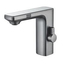 WASCHTISCHARMATUR Touchsensor LED Temperaturanzeige Dunkelgrau - Dunkelgrau, Metall (18/15.5/4.5cm) - Kaket