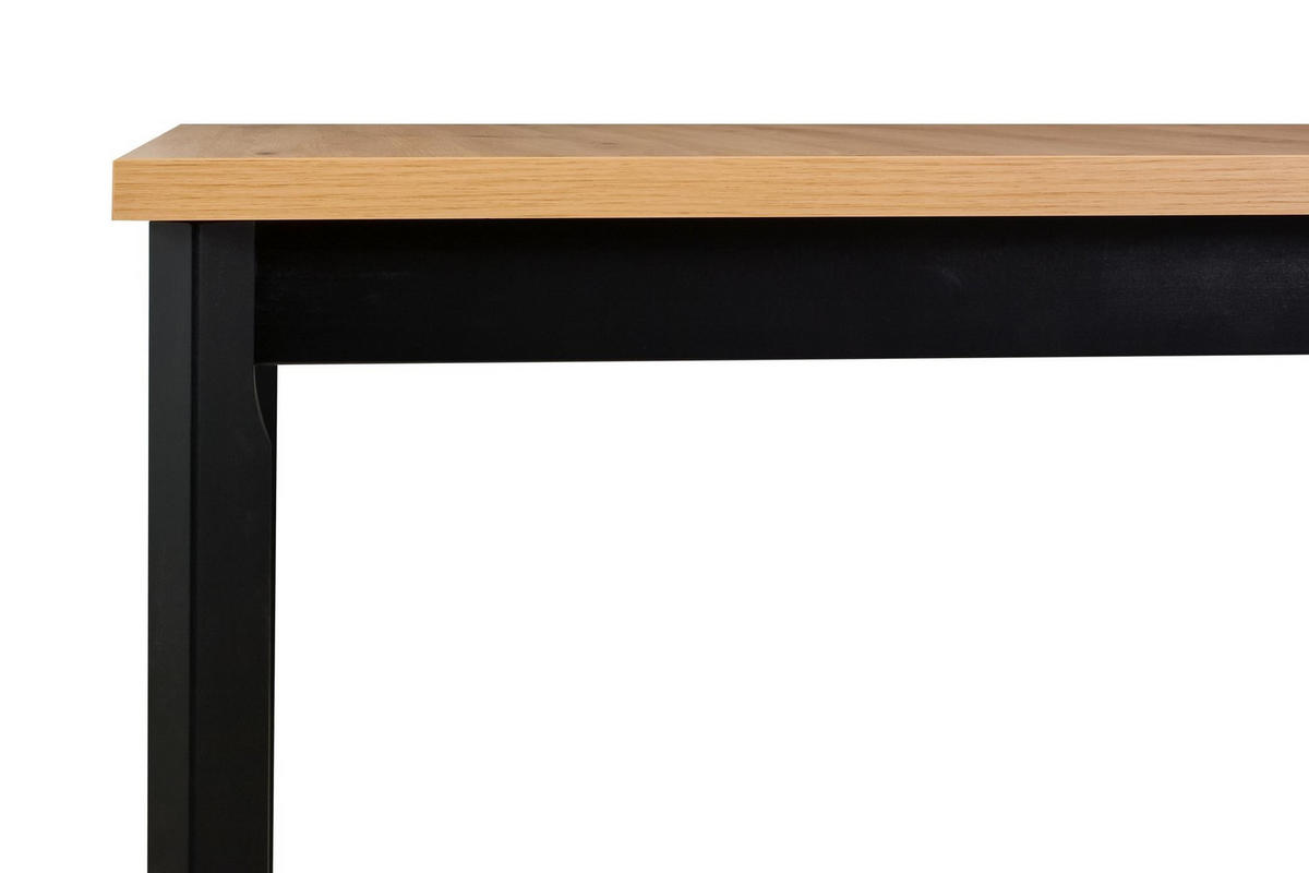 TISCH Max V-P Artisan Eiche, Klapptisch mit Schwarz Beine - Schwarz/Eiche Artisan, Holz/Holzwerkstoff (120/80/78cm) - Bettso