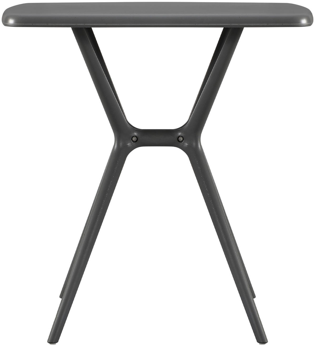 GARTENTISCH Sven eckig 72x72x76cm Kunststoff Dunkelgrau Balkontisch - Dunkelgrau, Kunststoff (72/72/76cm) - DELUKE