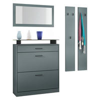 GARDEROBE Enigma Fjord - Dunkelgrün, Holzwerkstoff (160/180/23cm) - Vladon
