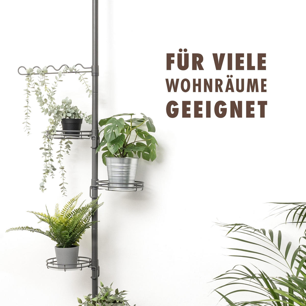 ZUSATZ-RANKHILFE, Metall, grau - Grau, Metall (4/3/30cm) - bremermann