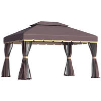 PAVILLON 390x290x280 cm Moskitonetz - Mokka, Metall (390/280/290cm) - Fortuna Lai