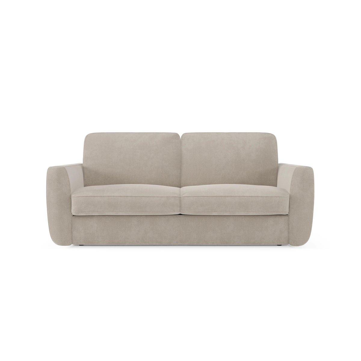 SCHLAFSOFA Leonida - Creme, Metall (202/92/98cm) - Divani.store