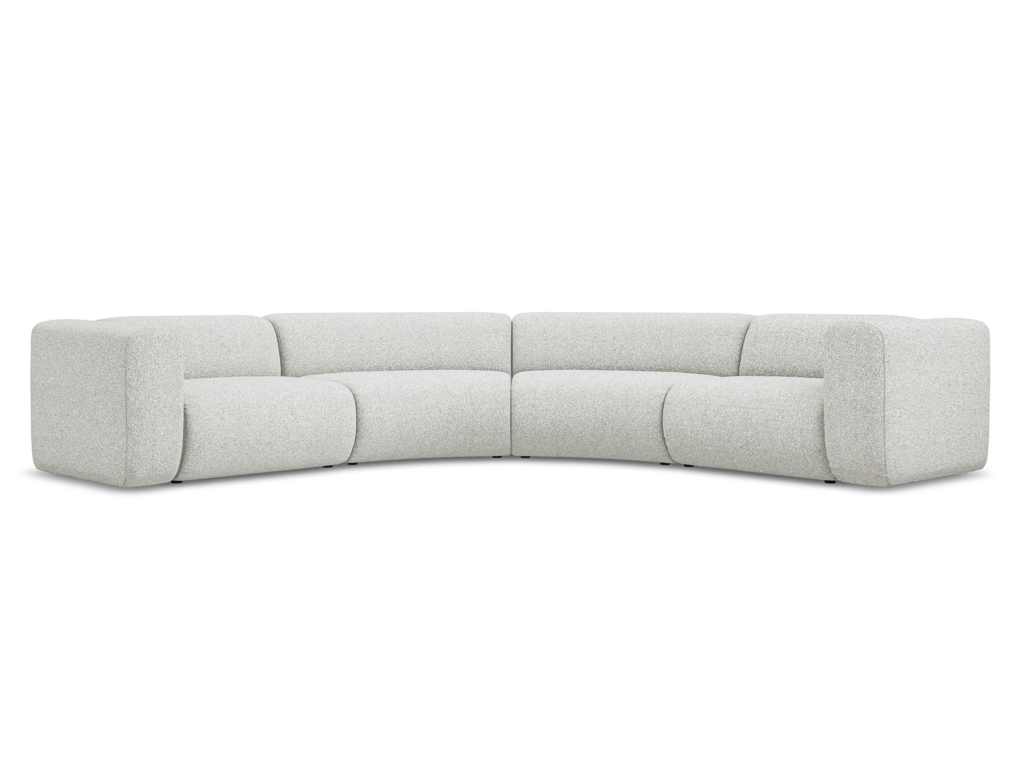 ECKSOFA Strukturstoff Stoff Beige - Beige/Schwarz, Kunststoff/Textil (318/318cm) - Makamii