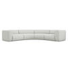 ECKSOFA Strukturstoff Stoff Beige - Beige/Schwarz, Kunststoff/Textil (318/318cm) - Makamii