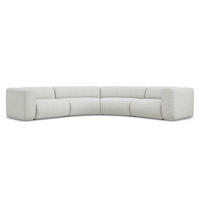 ECKSOFA Strukturstoff Stoff Beige - Beige/Schwarz, Kunststoff/Textil (318/318cm) - Makamii