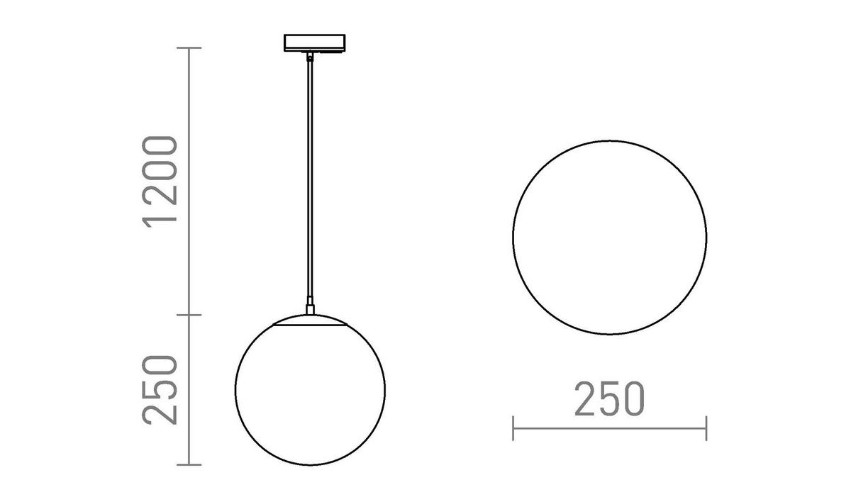 DECKENLEUCHTE LUNA 25 Opalglas 15 W - Chromfarben, Metall (30/30/20cm) - Rendl