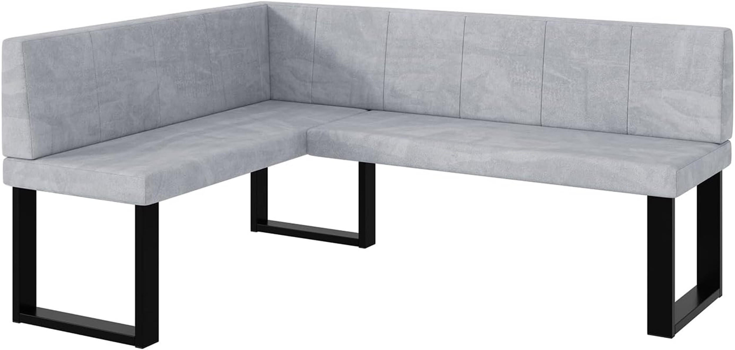 ECKBANK PETER_U - Hellgrau, Textil (128/168cm) - Meblini