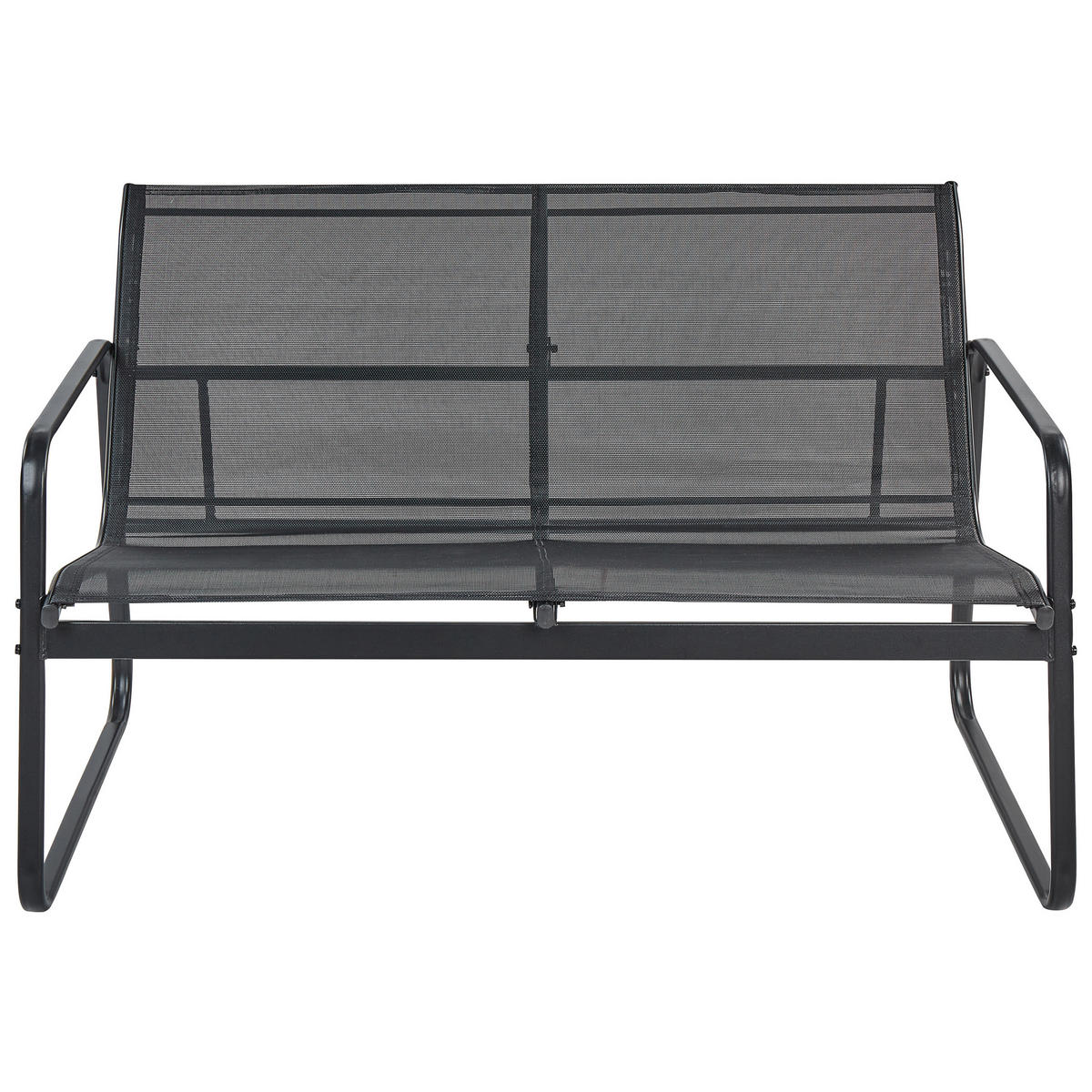 LOUNGE SET 4-Sitzer Metal Schwarz Barrea - Schwarz, Metall - Beliani
