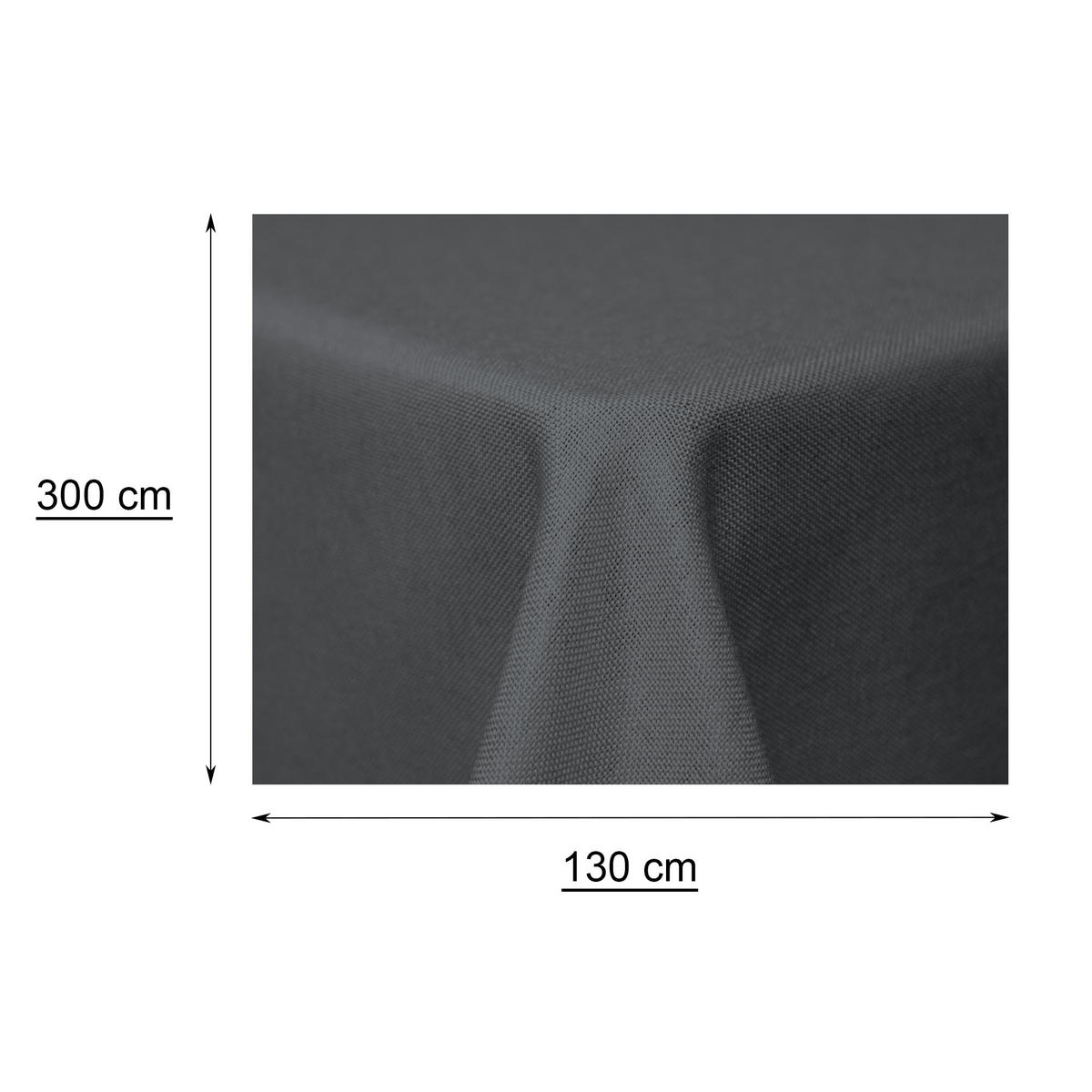 TISCHDECKE Leinenoptik 130/300 cm rechteckig Anthrazit - Anthrazit, Textil (130/300cm) - TiborTex
