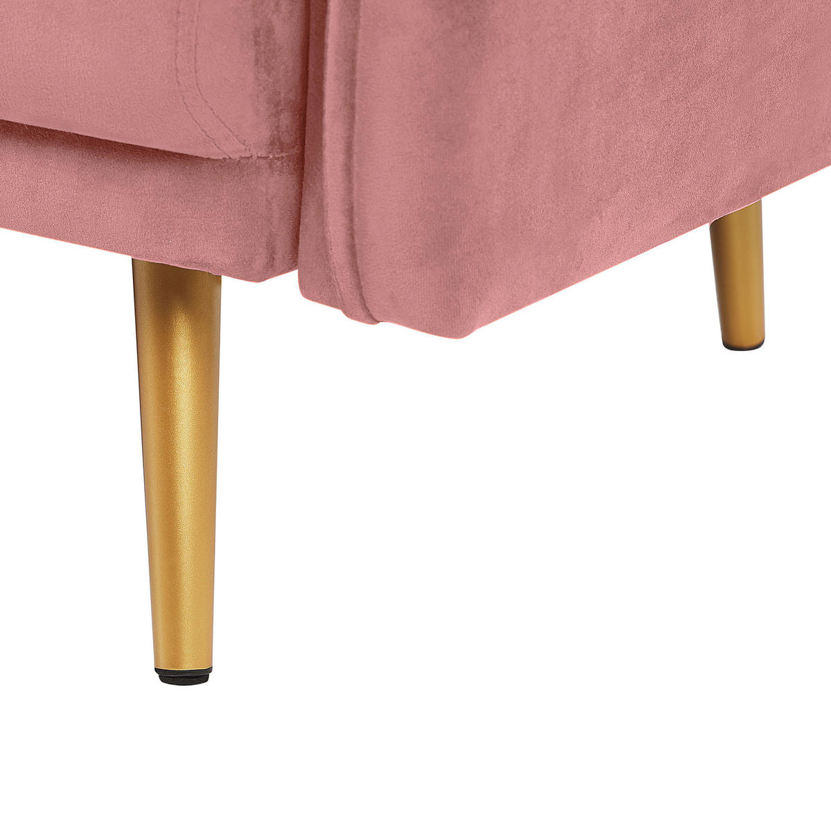 2-SITZER-SOFA Samtstoff Rosa Maura - Pink, Textil (130/83/78cm) - Beliani