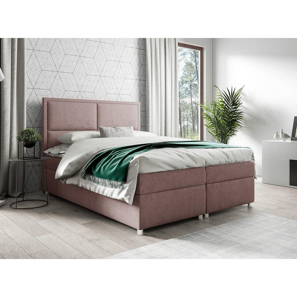 Thumbnail - Best For Home Boxbett, Schwarz, Textil, Höhe ca. 18 cm, Rechteckig, 140x200 cm, Schlafzimmer, Betten, Boxspringbetten