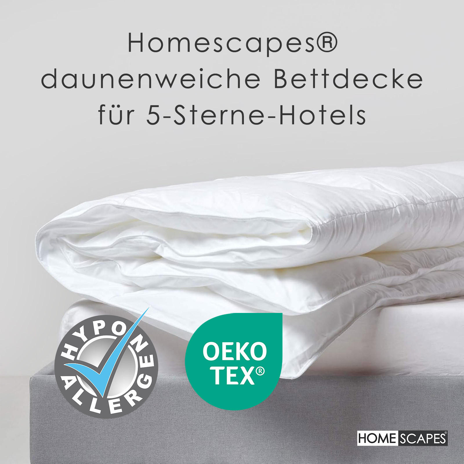 4-JAHRESZEITEN-BETTDECKE 200/200 cm, Super-Mikrofaser - Weiß, Textil (200/200cm) - Homescapes