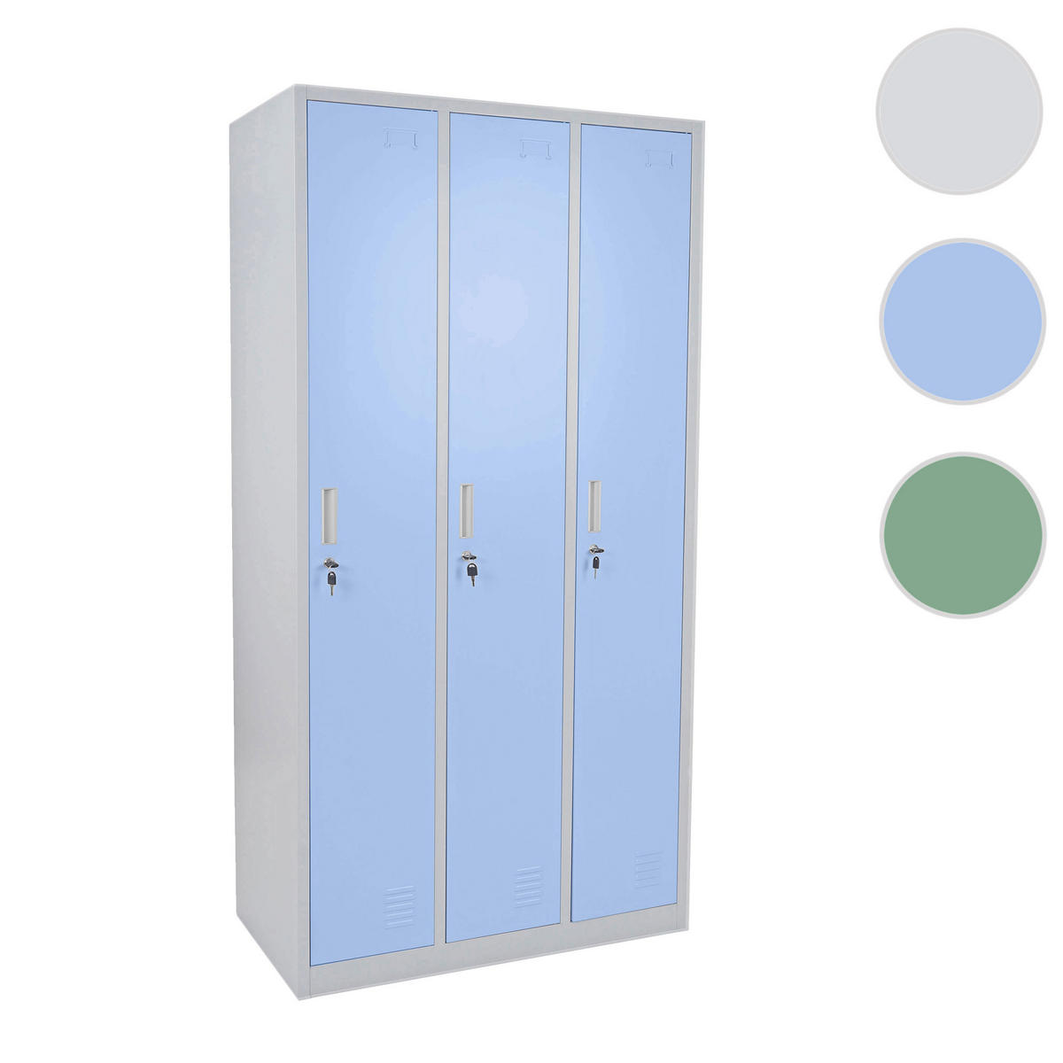 SCHLIESSFACH Blau - Blau, Metall (90/180/50cm) - MCW