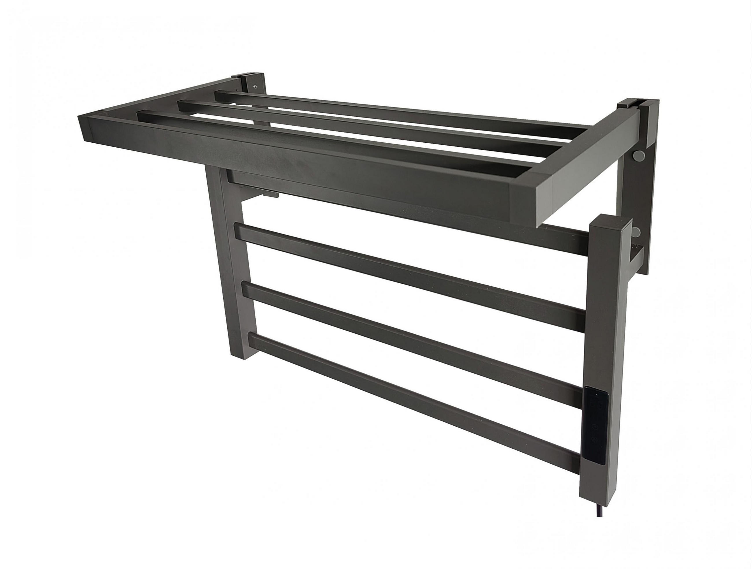 HANDTUCHTROCKNER Grau mit Elektrosystem und Wandhalterung 55 W - Grau, Metall (57/39/27cm) - Purline