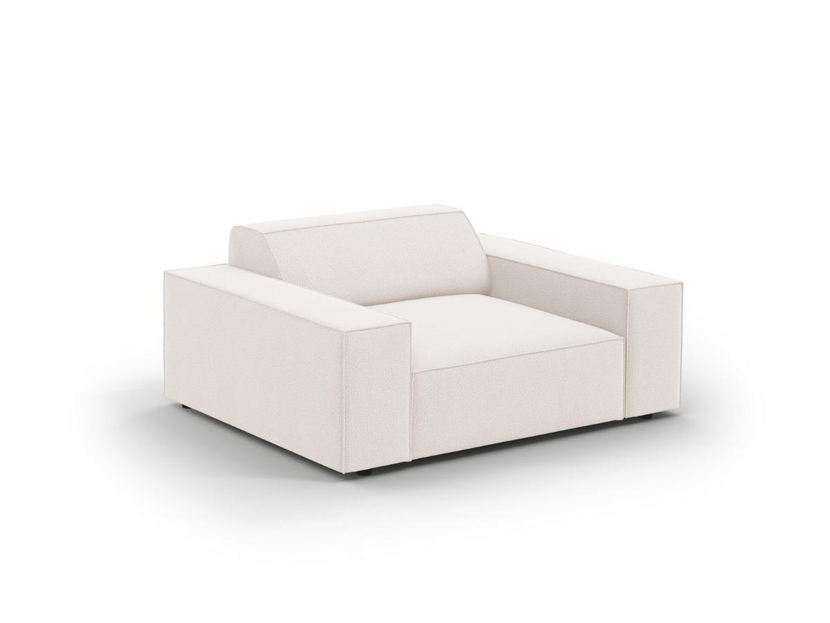 SESSEL Jodie aus strukturiertem Stoff leichtes beige - Beige, Textil (102/70/124cm) - Micadoni