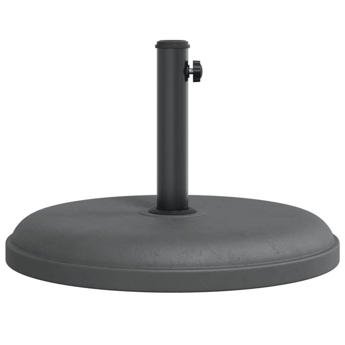 SONNENSCHIRMSTÄNDER Ø32/35/38 Mm Mast 25 Kg Rund - Grau, Stein (49.5/49.5cm) - vidaXL