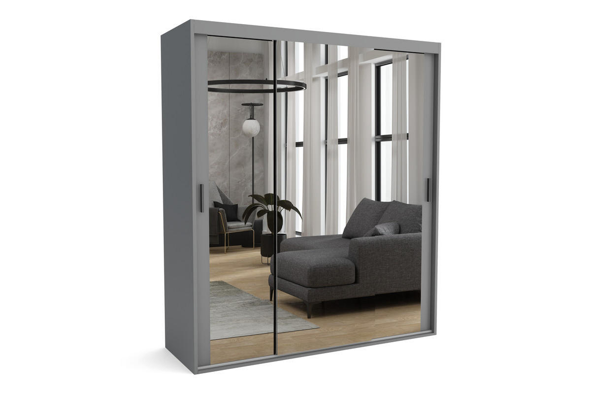 KLEIDERSCHRANK MAT A Grau 270x60x205 cm - Grau, Holzwerkstoff (270/205/60cm) - FURNLUX