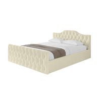 POLSTERBETT mit Bettkasten, Fußteil und Lattenrost, Boxbett ohne Matratze - FALIO-Z-V1 120x200 Beige - Taupe, Holzwerkstoff/Textil (120/200cm) - ALTDECOR