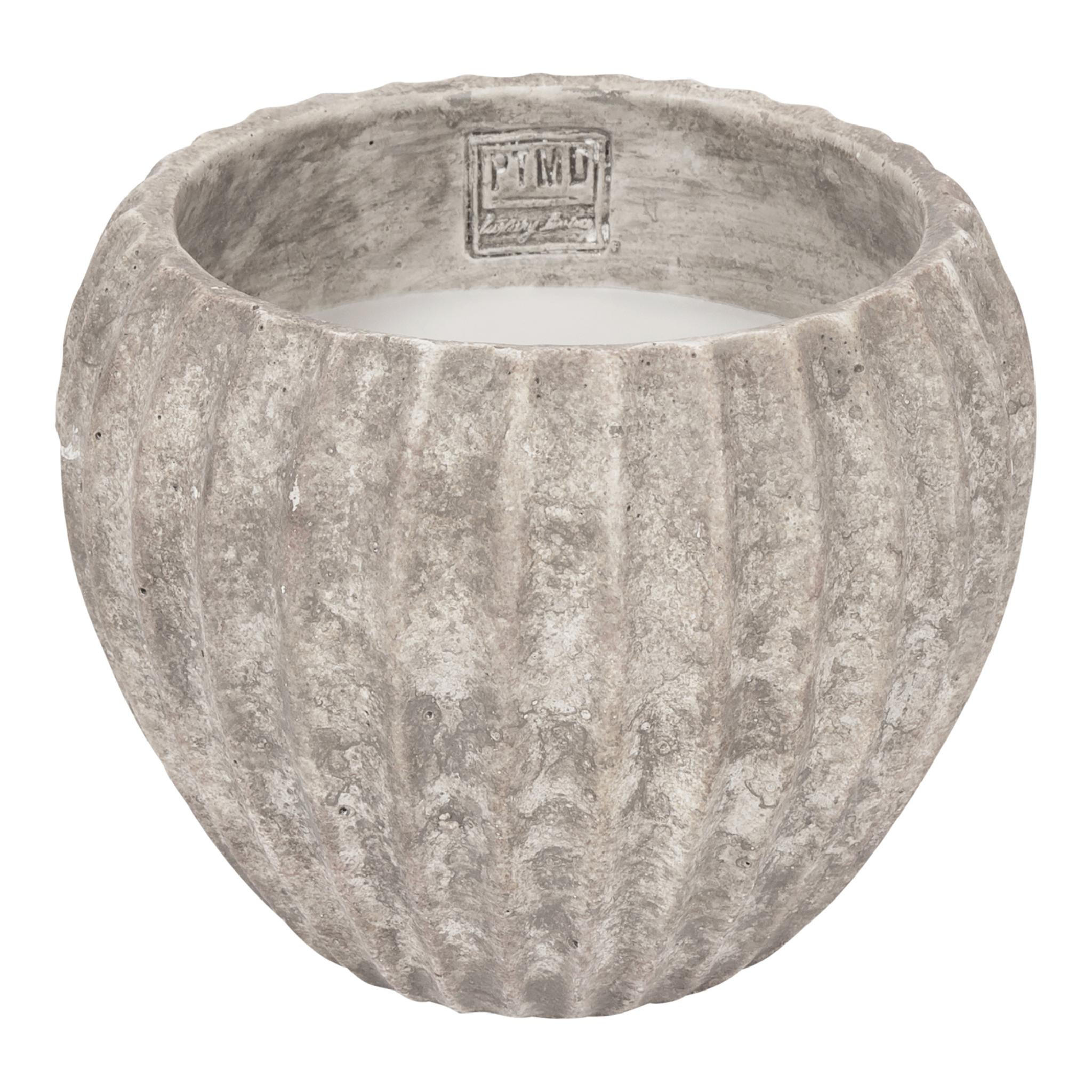 KERZE Yasmeene Beige 20/20/16cm - Beige, Stein (20/16/20cm) - PTMD Collection